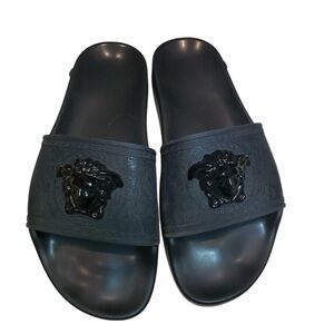 Versace Black Medusa Slide Sandals